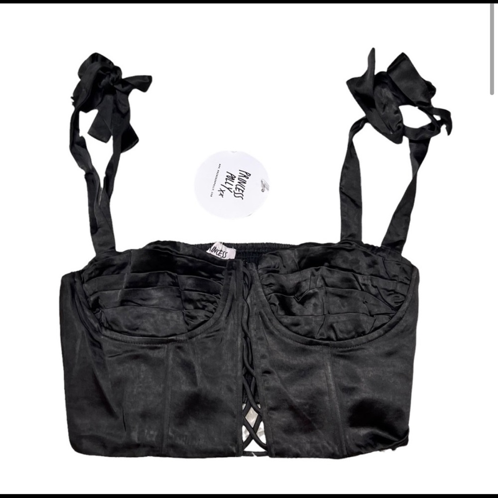 NWT Princess Polly Black Corset Top